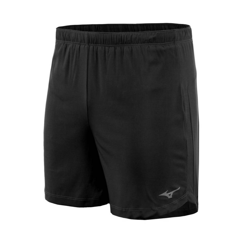 Panske Šortky Mizuno Core 7" Bezecke Čierne Vypredaj WIGO35867